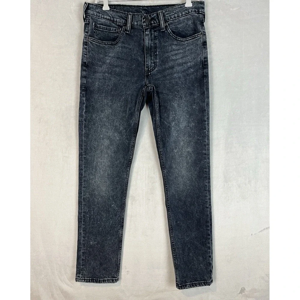 LEVI'S 511 Jean Men 34x32 Black Wash Slim Fit Supernova-Stretch Tapered Preppy